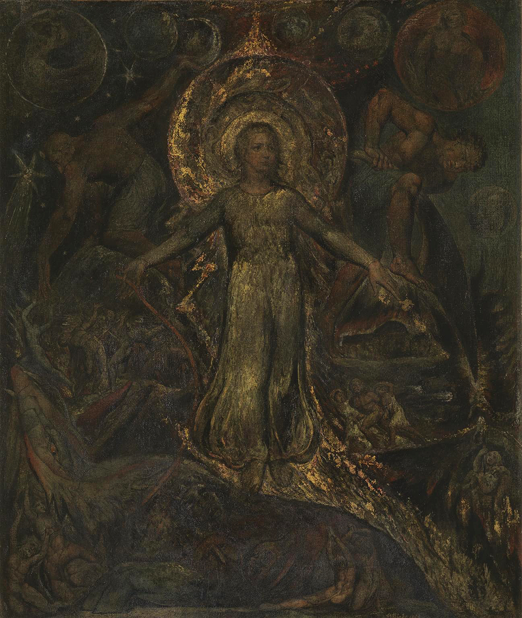 The Spiritual Form of Pitt Guiding Behemoth in Detail William Blake